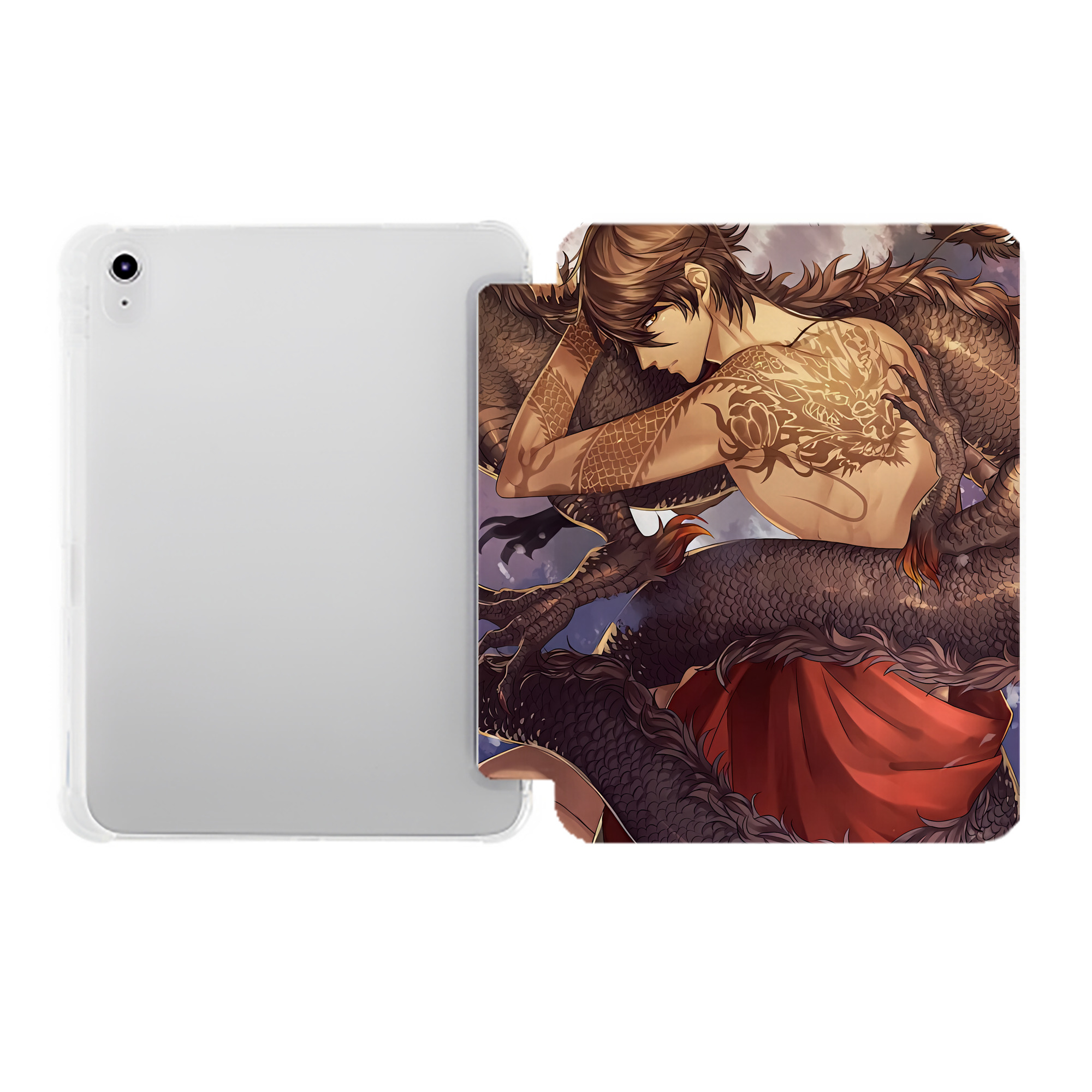 （画像用） 刀剣乱舞 Touken Ranbu IPad ケース ペン収納付き 三つ折りスタンド PUレザー×シリコン 対応機種9.5/10.5/10.9インチ